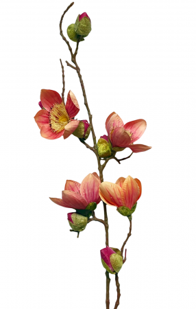 Magnolie artificiala BEAUTY, Roz coral, 100cm [1]