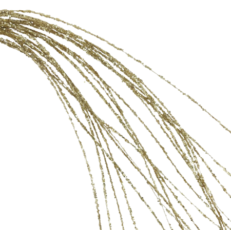 Ramură decorativă cu fire subțiri și sclipici JANIS, Auriu, 65cm [1]