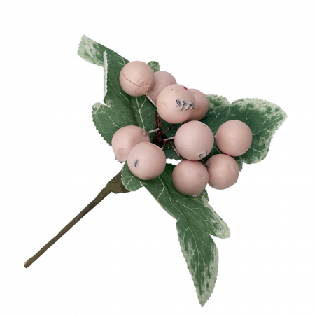 Crenguta decor Craciun Berry 14cm, Roz