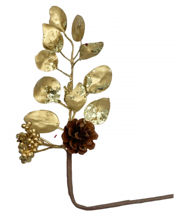 CRENGUTE & PICK-URI - Crenguta decor Craciun BEAUTY, Auriu, 40cm