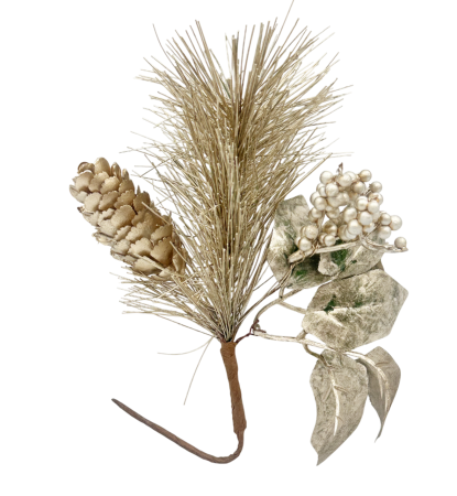 CRENGUTE & PICK-URI - Crenguta decor Craciun CONNY, Auriu sampanie, 23cm