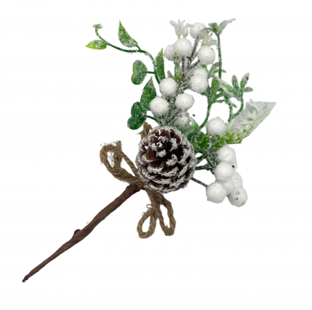 Ornament Craciun COUNTRY, Alb, 25cm [1]