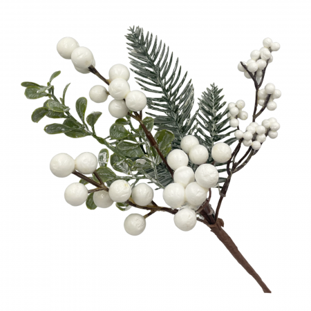 CRENGUTE & PICK-URI - Ornament Craciun CHARM, Alb, 28cm