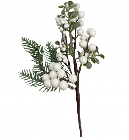 Ornament Craciun CHARM, Alb, 28cm [1]