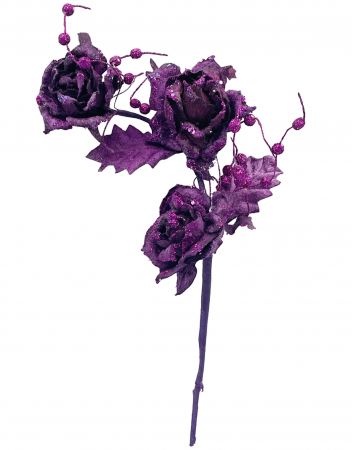 CRENGUTE & PICK-URI - Crenguta decor Craciun ROYAL, Mov, 10x35cm