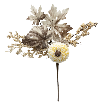 Crenguta Decor de Toamna HARVEST, Alb, 48cm [2]