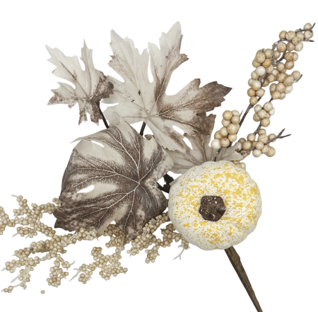 Crenguta Decor de Toamna HARVEST, Alb, 48cm [1]