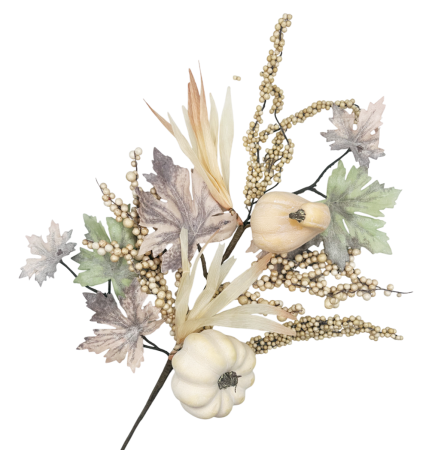 Creanga Decor de Toamna HARVEY, Alb, 80cm [2]