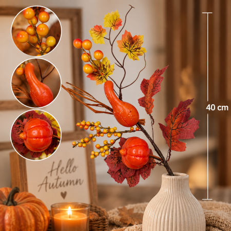 Crenguta decorativa cu dovleci AUTUMN HARVEST – 40 cm [1]