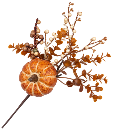 De Sezon - Crenguta decorativa de toamna cu dovleci AMBER HARVEST