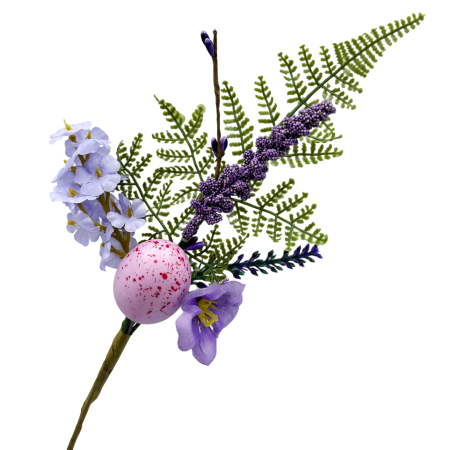 Ramură decorativă Paște cu ouă si lavanda – decor primăvară [1]