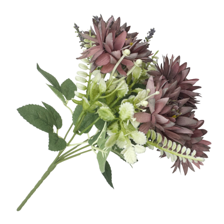 Crizanteme artificiale DARLA, Mov, 30cm [2]