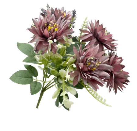 Crizanteme artificiale DARLA, Mov, 30cm [1]