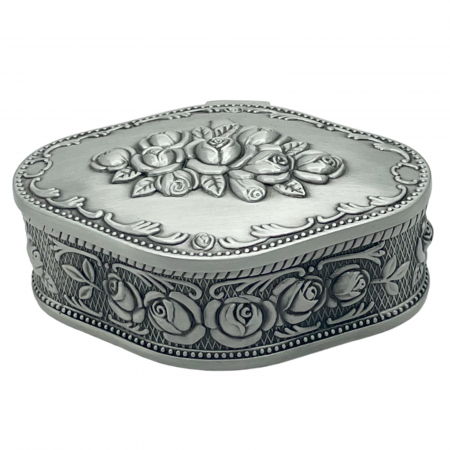 Organizatoare Bijuterii - Cutie pentru bijuterii ELIZABETH, Antimoniu, 9x6x3cm