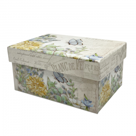 Felicitari, Pungi & Cutii Cadouri - Cutie cadou FLOWERS, 13x9x6.5cm