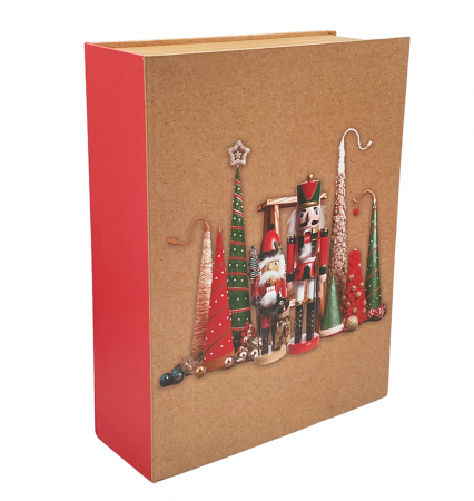 FELICITARI, CUTII SI PUNGI DE CADOU - Cutie de cadouri Craciun XMAS BOOK, 22x7.5x29cm