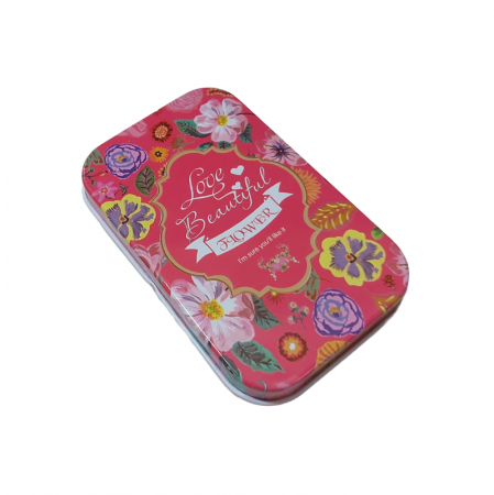 Cutie metalica HAPPY FLOWERS, 9x6x2cm [6]