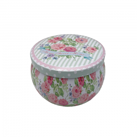 Felicitari, Pungi & Cutii Cadouri - Cutie metalica FLOWERS, 7x7x5cm