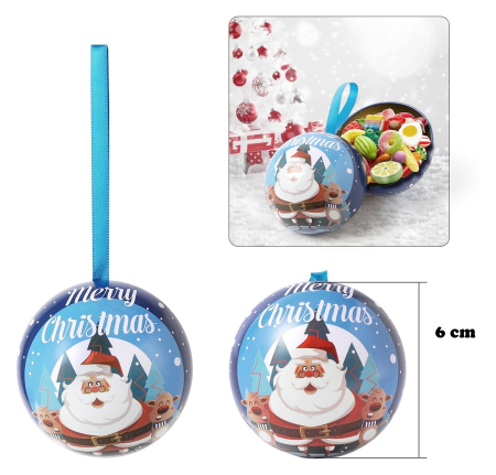 Cutie metalica pentru dulciuri XMAS - Glob de Craciun [1]