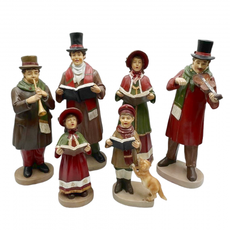 DECORATIUNI CRACIUN - Set 6 figurine Colindatori Craciun CAROLERS