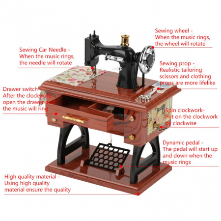 Cutie muzicala SEWING MACHINE, 25x30cm [2]