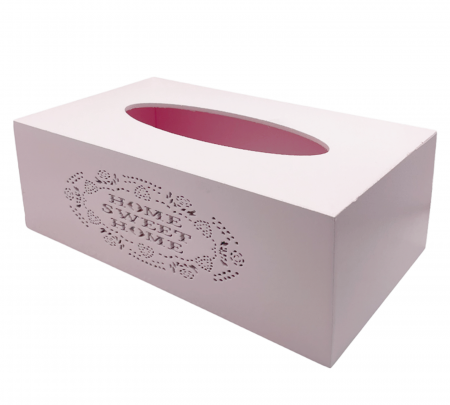 Cutii & Cosuri Depozitare - Cutie pentru servetele HOME, Roz, 25x14x9cm