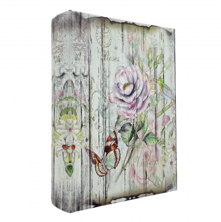 Cutii & Cosuri Depozitare - Cutie tip carte ROSES, 18x5x24cm, Lemn