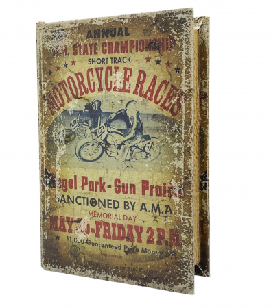 Cutie tip carte MOTORCYCLE, 18x5x24cm, Lemn [1]