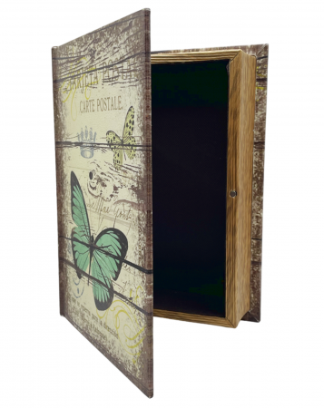Cutie tip carte BUTTERFLY, 18x5x24cm, Lemn [2]