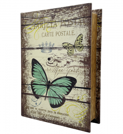 Cutie tip carte BUTTERFLY, 18x5x24cm, Lemn [3]