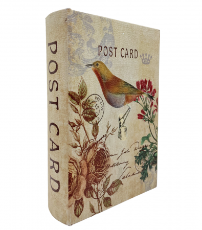 Cutii & Cosuri Depozitare - Cutie tip carte POST CARD, 13x4x19cm, Lemn
