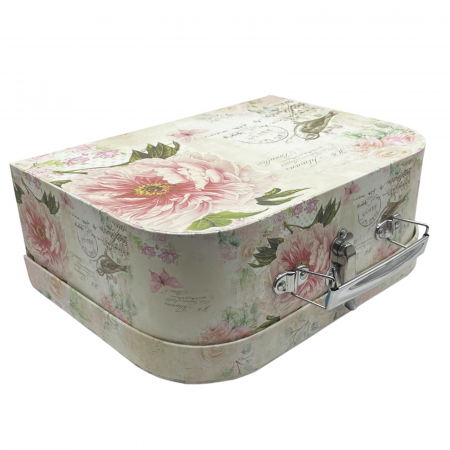 Cutie de cadou tip valiza ROSA, 20x16x8.5cm [4]