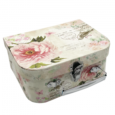 Cutie de cadou tip valiza ROSA, 20x16x8.5cm [1]