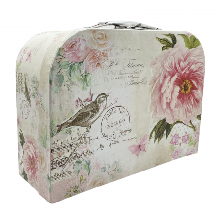 Cutie de cadou tip valiza ROSA, 20x16x8.5cm [3]