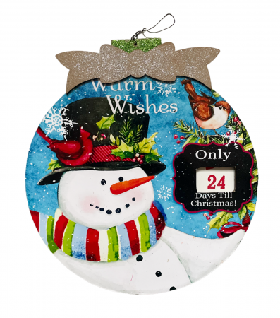 DECORATIUNI CRACIUN - Decor Craciun - Numaratoare inversa SANTA IS COMING, 30cm