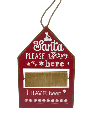 Decor Craciun SANTA IS COMING, Rosu, 22cm [1]