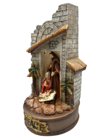 Decor Craciun - Scena religioasa NATIVITY, Muzica si LED, 20cm [1]
