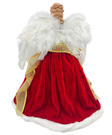 Decor Craciun - Varf de brad Inger CELINE, Rosu Verde, 45cm [1]