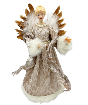 Decor Craciun - Varf de brad Inger LOUISE, Sampanie, 32cm [1]