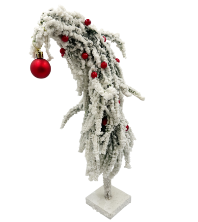 Brad decorativ înghețat cu globuri roșii GRINCH [1]