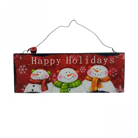 CRACIUN MAGIC - Decoratiune Craciun Happy Holidays 18x6cm