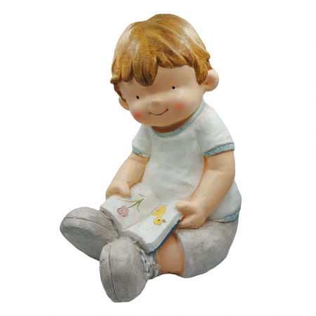 De Gradina - Decoratiune de gradina Baiat EDDY, 23x32cm