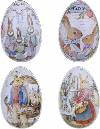 Ou - Cutie pentru bomboane BUNNY, 11cm, Metal [3]