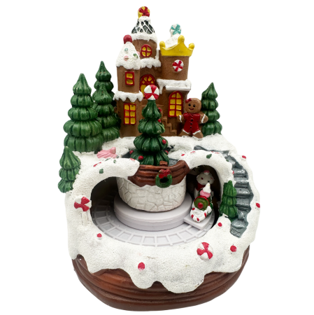 Decorațiune sat de iarnă cu trenuleț cu dulciuri, LED și muzică CANDY SHOP [4]