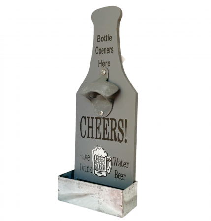 Pahare si Accesorii Bar - Desfacator sticle CHEERS, Gri, 11x30cm