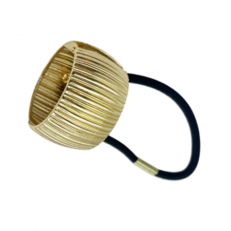 Accesorii De Par & Voalete & Diverse - Elastic pentru par BRIGITTE cu inel, Auriu, 3cm