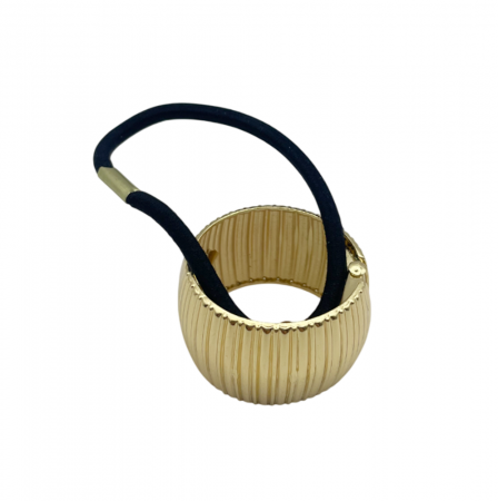 Elastic pentru par BRIGITTE cu inel, Auriu, 3cm [1]