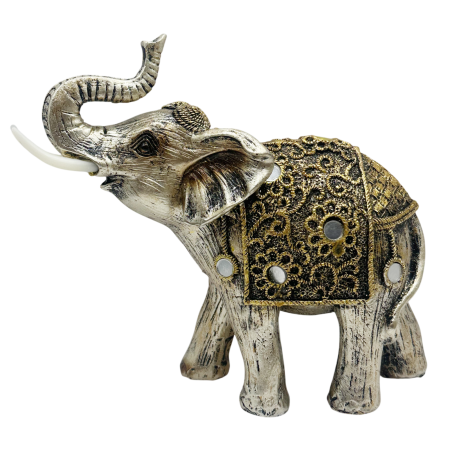 Elefant decorativ KAVI, Auriu, 16x16 cm [1]