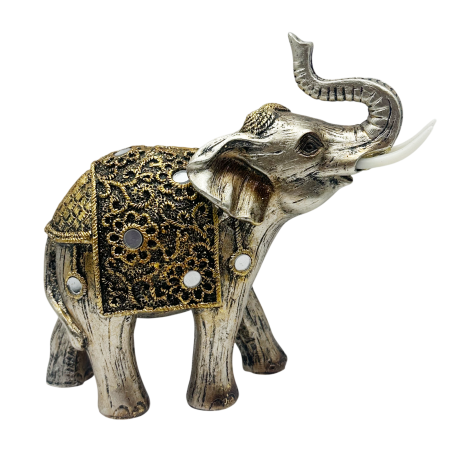 Elefant decorativ KAVI, Auriu, 16x16 cm [3]