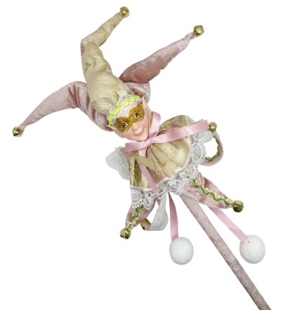 Colectia Roz & Mov - Elf decor Craciun BUDDY, Roz, 40cm